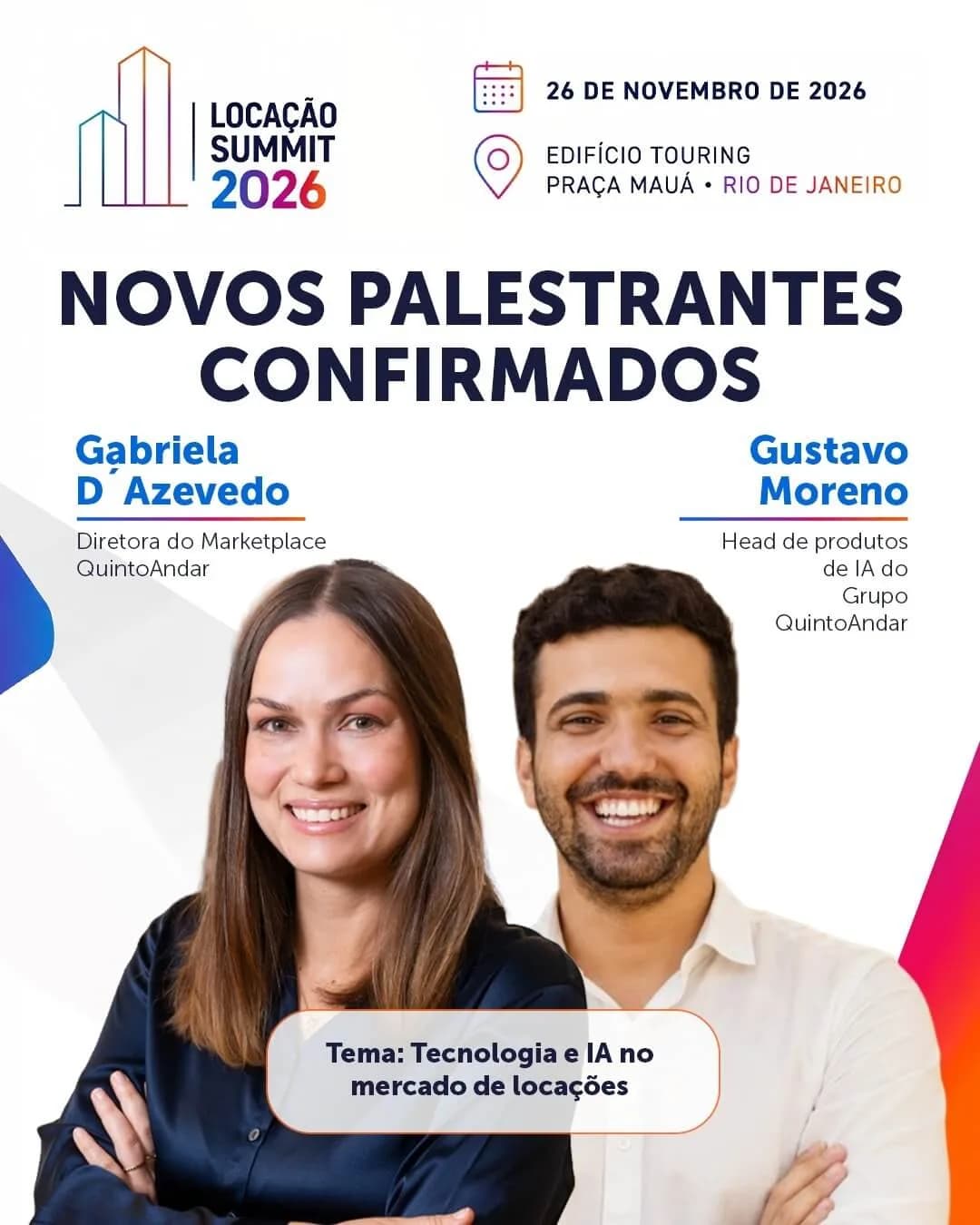 Locação Summit 2026 confirma palestrantes para debate sobre tecnologia e inteligência artificial