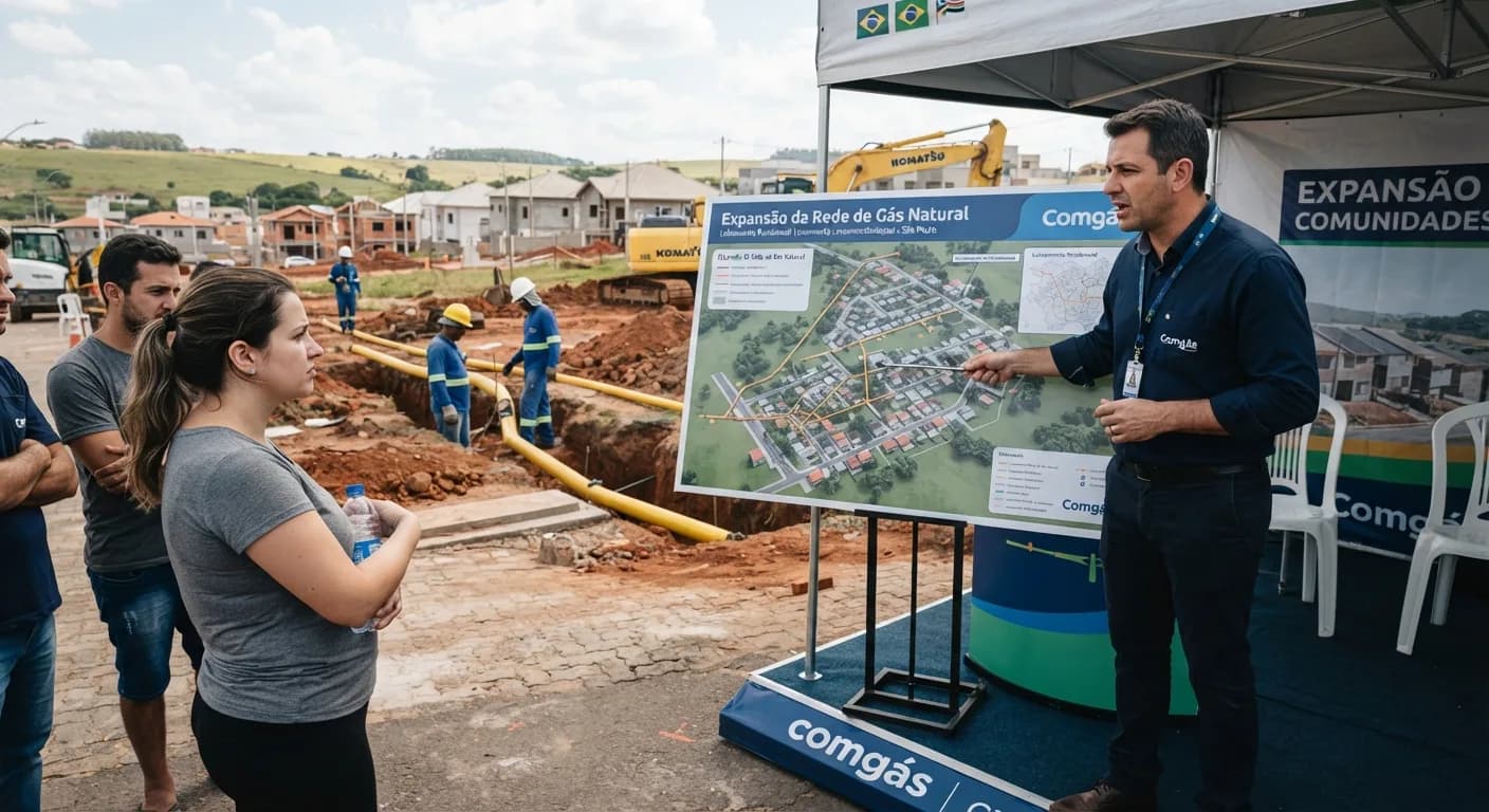 Comgás detalha expansão de rede de gás encanado em loteamentos durante evento